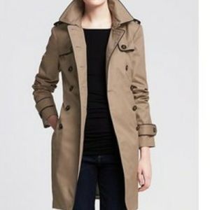 Banana Republic Trench Coat with Black Piping